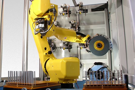 A market first - dual robot grinding cell